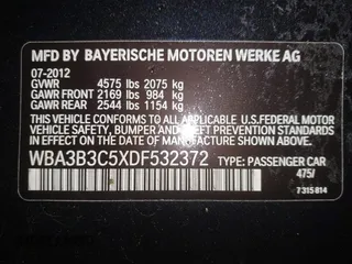 2013 BMW 3 Series 328i xDrive with VIN WBA3B3C5XDF532372, listed as a IAAI auction lot 41876130 with 121,545 mi miles and . Bid and sale history available at DreamBid. Image 9.