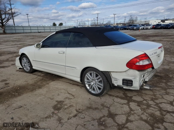 2008 Mercedes-Benz CLK-Class 3.5L with VIN WDBTK56FX8F251132, listed as a Copart auction lot 87367514 with 0 mi miles and Salvage Title. Bid and sale history available at carsss.com. Image 2.
