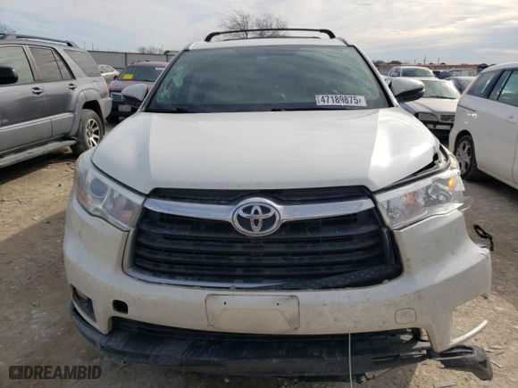 2014 Toyota Highlander XLE with VIN 5TDKKRFH7ES033456, listed as a Copart auction lot 47189875 with 149,532 mi miles and Salvage Title. Bid and sale history available at carsss.com. Image 5.