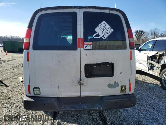 2010 Chevrolet Express Cargo Van with VIN 1GCUGADX1A1106446, listed as a Copart auction lot 88542695 with 184,062 mi miles and Salvage Title. Bid and sale history available at carsss.com. Image 6.