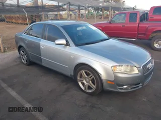 2007 Audi A4 2.0T with VIN WAUAF78E07A094281, listed as a IAAI auction lot 41415448 with 184,026 mi miles. Bid and sale history available at carsss.com. Image 1.
