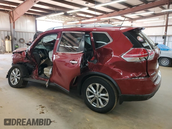 2016 Nissan Rogue SV with VIN KNMAT2MTXGP687680, listed as a Copart auction lot 49692535 with Not Provided miles and Salvage Title. Bid and sale history available at DreamBid. Image 2.