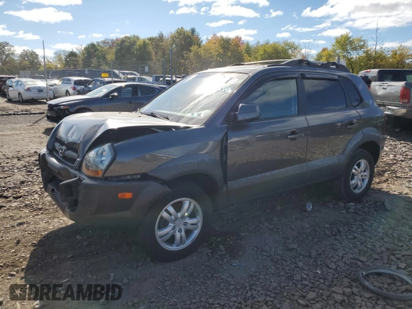 2008 Hyundai Tucson SE with VIN KM8JN12D58U853263, listed as a Copart auction lot 75324534 with 91,767 mi miles and Salvage Title. Bid and sale history available at carsss.com. Image 1.