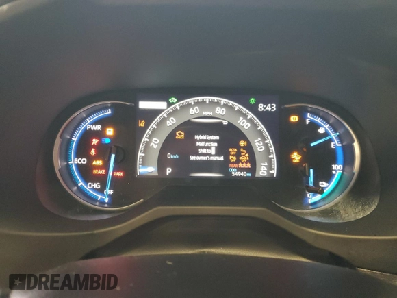2021 Toyota RAV4 XSE with VIN JTMFB3FV5MD035494, listed as a Copart auction lot 61256085 with 54,940 mi miles and Salvage title. Bid and sale history available at DreamBid. Image 9.