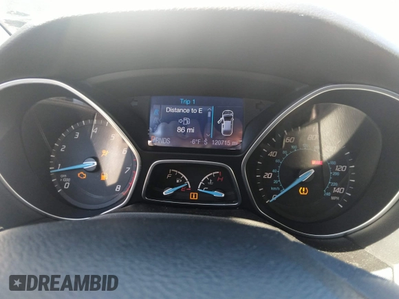 2013 Ford Focus SE with VIN 1FADP3F26DL235990, listed as a IAAI auction lot 41759160 with 120,715 mi miles. Bid and sale history available at carsss.com. Image 7.