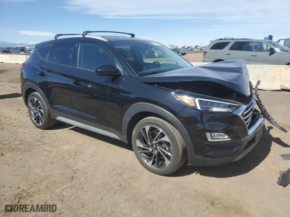 2021 Hyundai Tucson Limited with VIN KM8J3CALXMU407825, listed as a Copart auction lot 48349665 with 49,654 mi miles and Salvage Title. Bid and sale history available at carsss.com. Image 4.