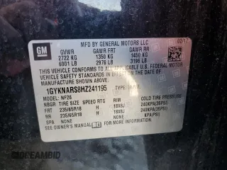 2017 Cadillac XT5 FWD with VIN 1GYKNARS8HZ241195, listed as a Copart auction lot 46613485 with 113,680 mi miles and Salvage Title. Bid and sale history available at DreamBid. Image 15.