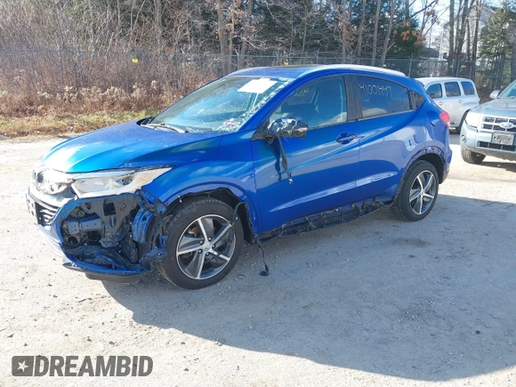 2022 Honda HR-V EX with VIN 3CZRU6H51NM734255, listed as a IAAI auction lot 41001447 with 45,585 mi miles. Bid and sale history available at carsss.com. Image 2.