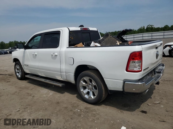 2021 Ram 1500 Big Horn with VIN 1C6SRFFTXMN696546, listed as a Copart auction lot 57255845 with 64,550 mi miles and Salvage title. Bid and sale history available at DreamBid. Image 2.
