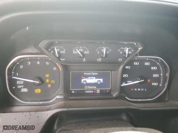 2021 GMC Sierra 1500 Elevation with VIN 3GTU9CED9MG477287, listed as a Copart auction lot 79632474 with 142,063 mi miles and Salvage Title. Bid and sale history available at carsss.com. Image 9.
