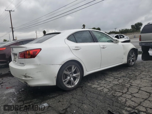 2010 Lexus IS 250 with VIN JTHBF5C26A5107557, listed as a Copart auction lot 54935835 with 133,132 mi miles and Salvage title. Bid and sale history available at DreamBid. Image 3.