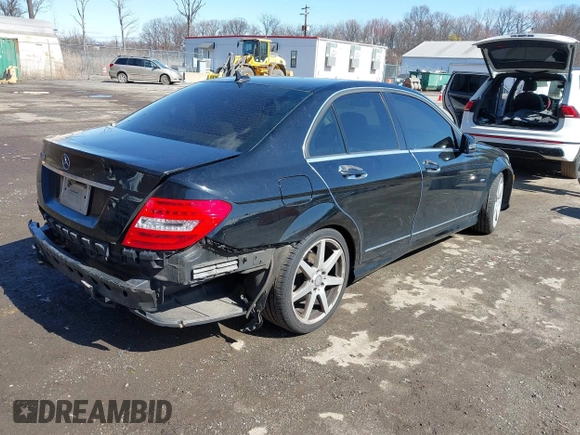 2012 Mercedes-Benz C-Class C 250 Sport with VIN WDDGF4HB9CR237960, listed as a IAAI auction lot 41816875 with 126,524 mi miles. Bid and sale history available at carsss.com. Image 4.