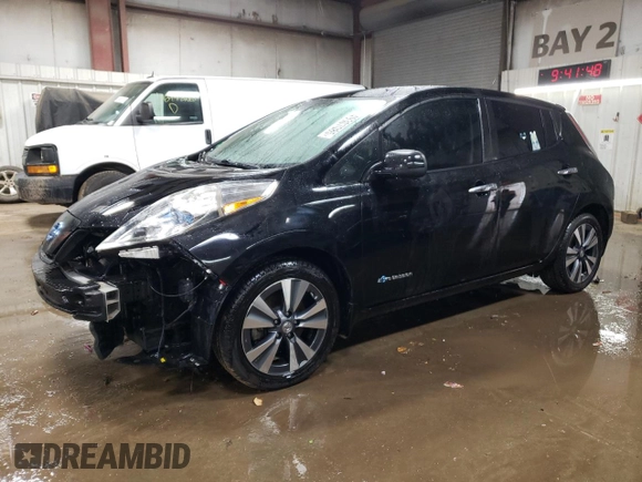 2015 Nissan LEAF S with VIN 1N4AZ0CP6FC334064, listed as a Copart auction lot 49307085 with 42,375 mi miles and Salvage Title. Bid and sale history available at DreamBid. Image 1.