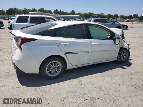 2020 Toyota Prius LE with VIN JTDL9RFU6L3022170, listed as a Copart auction lot 60688095 with Not provided miles and Salvage title. Bid and sale history available at DreamBid. Image 3.
