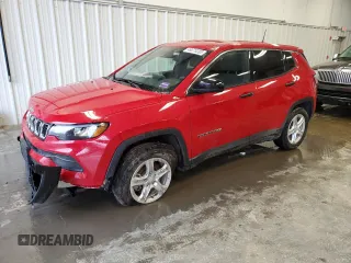 2023 Jeep Compass Sport with VIN 3C4NJDANXPT537086, listed as a Copart auction lot 49070265 with 14,929 mi miles and Salvage title. Bid and sale history available at DreamBid. Image 1.