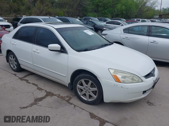 2003 Honda Accord EX z VIN 1HGCM66573A036808, wystawiony jako IAAI lot #41807289 z przebiegiem 186 815 mil mil oraz . Historia ofert i sprzedaży dostępna na DreamBid. Obrazek 1.