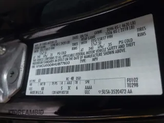 2017 Ford Escape SE with VIN 1FMCU0GD8HUB77633, listed as a IAAI auction lot 42158359 with 111,190 mi miles and . Bid and sale history available at DreamBid. Image 9.