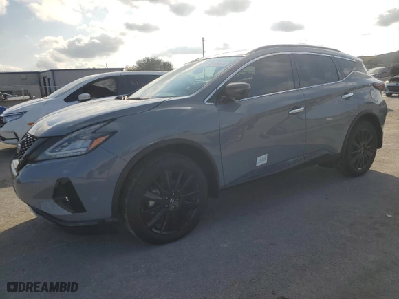 2024 Nissan Murano SV with VIN 5N1AZ2BJ6RC107802, listed as a Copart auction lot 87148574 with 45 mi miles and Non Repairable. Bid and sale history available at carsss.com. Image 1.