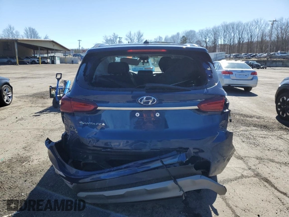 2020 Hyundai Santa Fe SE with VIN 5NMS23AD5LH255320, listed as a Copart auction lot 49821315 with 46,009 mi miles and Salvage Title. Bid and sale history available at carsss.com. Image 6.