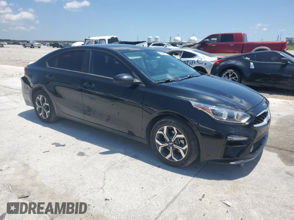 2021 Kia Forte LXS with VIN 3KPF24AD9ME269527, listed as a Copart auction lot 56896375 with 75,513 mi miles and Salvage title. Bid and sale history available at DreamBid. Image 4.