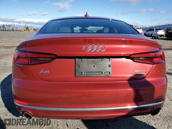 2018 Audi A5 Sportback Premium Plus with VIN WAUBNCF51JA005232, listed as a Copart auction lot 37295694 with 96,134 mi miles. Bid and sale history available at carsss.com. Image 6.