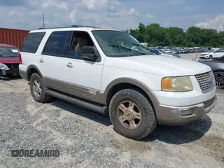 2003 Ford Expedition Eddie Bauer z VIN 1FMRU17W53LB60580, wystawiony jako IAAI lot #42690082 z przebiegiem Nie podano mil oraz . Historia ofert i sprzedaży dostępna na DreamBid. Obrazek 1.