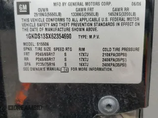 2006 GMC Envoy SLT with VIN 1GKDS13SX62354690, listed as a Copart auction lot 84138814 with 194,669 mi miles and Salvage Title. Bid and sale history available at carsss.com. Image 13.