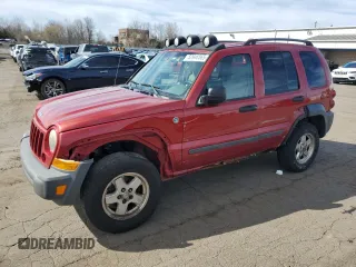 2006 Jeep Liberty Sport with VIN 1J4GL48K56W258095, listed as a Copart auction lot 52946565 with 221,821 mi miles and Salvage Title. Bid and sale history available at carsss.com. Image 1.