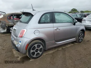 2017 FIAT 500e with VIN 3C3CFFGE2HT549654, listed as a Copart auction lot 53664325 with 53,326 mi miles and Salvage title. Bid and sale history available at DreamBid. Image 3.