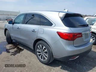 2016 Acura MDX w/Tech with VIN 5FRYD4H47GB039491, listed as a IAAI auction lot 42025711 with 124,491 mi miles. Bid and sale history available at carsss.com. Image 3.