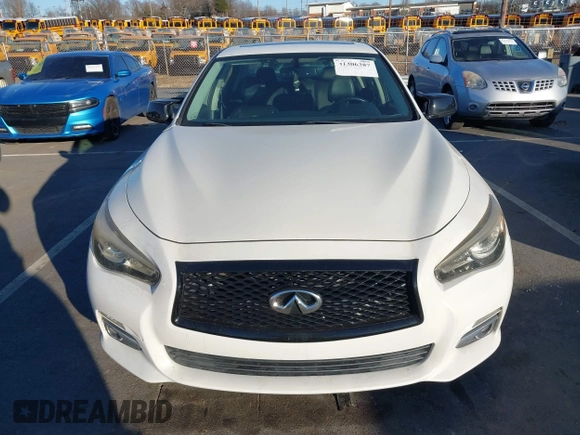 2014 Infiniti Q50 Hybrid Sport with VIN JN1AV7AP5EM690406, listed as a IAAI auction lot 41306387 with 143,309 mi miles and . Bid and sale history available at DreamBid. Image 13.