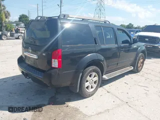 2008 Nissan Pathfinder LE with VIN 5N1AR18U48C654786, listed as a IAAI auction lot 42594509 with 181,691 mi miles and . Bid and sale history available at DreamBid. Image 4.