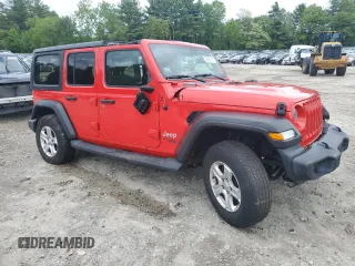 2019 Jeep Wrangler Unlimited Sport with VIN 1C4HJXDG2KW637021, listed as a Copart auction lot 58391315 with 66,087 mi miles and Salvage title. Bid and sale history available at DreamBid. Image 4.