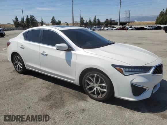 2020 Acura ILX w/Premium Pkg with VIN 19UDE2F76LA007053, listed as a Copart auction lot 50260555 with 53,264 mi miles and Salvage Title. Bid and sale history available at carsss.com. Image 4.