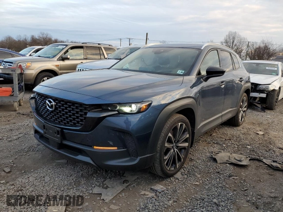 2023 Mazda CX-50 2.5 S Premium Plus Package with VIN 7MMVABEM2PN133494, listed as a Copart auction lot 86902994 with 18,417 mi miles and Salvage Title. Bid and sale history available at carsss.com. Image 1.