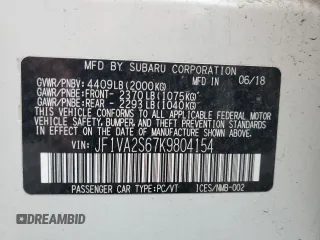 2019 Subaru WRX STI with VIN JF1VA2S67K9804154, listed as a Copart auction lot 69698414 with 62,254 mi miles and Salvage Title. Bid and sale history available at carsss.com. Image 12.