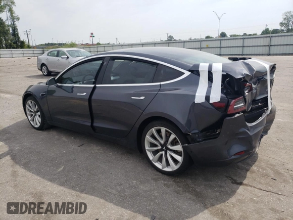 2018 Tesla Model 3 Long Range Battery with VIN 5YJ3E1EBXJF100415, listed as a Copart auction lot 53295825 with Not Provided miles and Salvage Title. Bid and sale history available at DreamBid. Image 2.