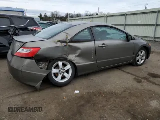 2008 Honda Civic Cpe EX-L with VIN 2HGFG12938H542810, listed as a Copart auction lot 47211024 with 0 mi miles and Salvage Title. Bid and sale history available at carsss.com. Image 3.