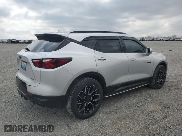 2019 Chevrolet Blazer RS with VIN 3GNKBERS4KS677169, listed as a Copart auction lot 52963595 with 112,059 mi miles and Salvage title. Bid and sale history available at DreamBid. Image 3.