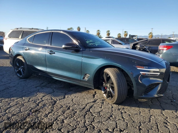 2023 Genesis G70 3.3T with VIN KMTG54TE1PU106881, listed as a Copart auction lot 83988384 with 70,698 mi miles and Salvage Title. Bid and sale history available at DreamBid. Image 4.
