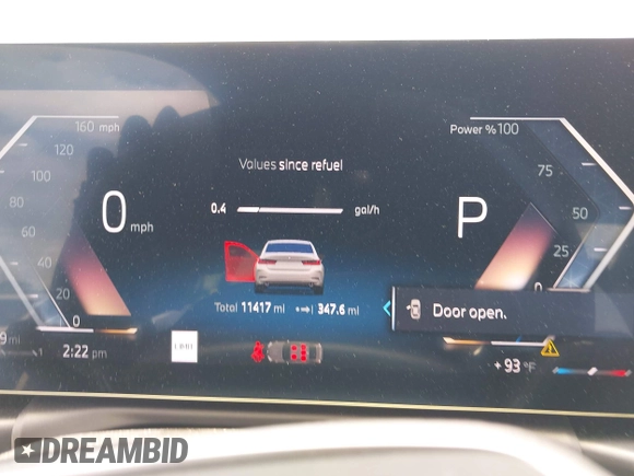 2025 BMW 3 Series 330i with VIN 3MW69CW0XS8F32371, listed as a IAAI auction lot 42630553 with 11,417 mi miles and . Bid and sale history available at DreamBid. Image 7.