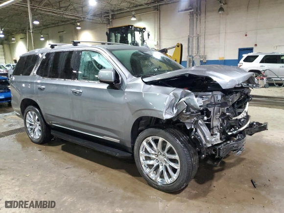 2021 Cadillac Escalade Premium Luxury with VIN 1GYS4BKL7MR311565, listed as a Copart auction lot 86822944 with 56,028 mi miles and Salvage Title. Bid and sale history available at carsss.com. Image 4.