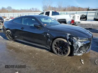 2022 BMW M4 Competition with VIN WBS33AZ04NCJ63648, listed as a Copart auction lot 45010665 with Not Provided miles and Salvage Title. Bid and sale history available at carsss.com. Image 4.