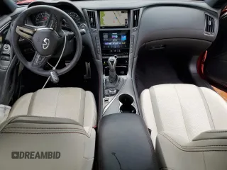 2021 Infiniti Q60 Red Sport 400 with VIN JN1FV7LK0MM530441, listed as a Copart auction lot 45025825 with 17,319 mi miles and Salvage title. Bid and sale history available at DreamBid. Image 8.