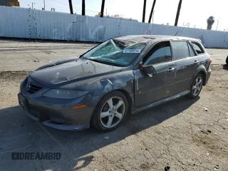 2005 Mazda 6 Sport S with VIN 1YVHP82D355M75191, listed as a Copart auction lot 61158974 with 153,808 mi miles and Salvage Title. Bid and sale history available at DreamBid. Image 1.