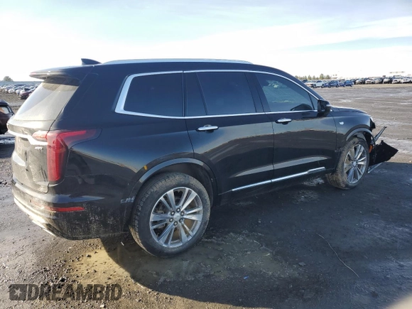 2024 Cadillac XT6 AWD Premium Luxury with VIN 1GYKPDRS4RZ709047, listed as a Copart auction lot 46753105 with 17,108 mi miles and Salvage Title. Bid and sale history available at carsss.com. Image 3.