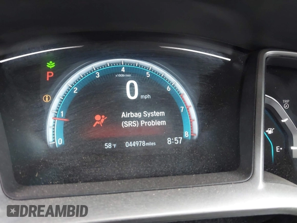 2016 Honda Civic Sedan EX-T with VIN 19XFC1F35GE036034, listed as a IAAI auction lot 41792274 with 44,978 mi miles. Bid and sale history available at carsss.com. Image 7.
