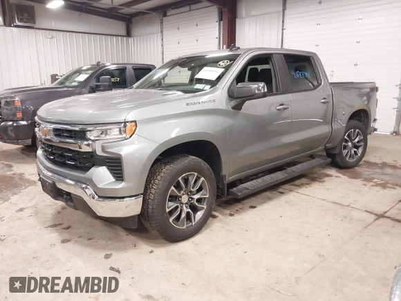 2025 Chevrolet Silverado 1500 LT with VIN 1GCPKKEK0SZ100161, listed as a IAAI auction lot 41685491 with 1,706 mi miles and . Bid and sale history available at DreamBid. Image 2.