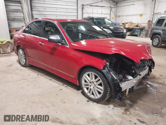 2009 Mercedes-Benz C-Class 3.0L Sport with VIN WDDGF81X59F330658, listed as a IAAI auction lot 41107362 with 97,539 mi miles. Bid and sale history available at carsss.com. Image 1.