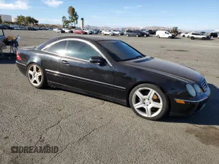 2002 Mercedes-Benz CL with VIN WDBPJ75J32A023824, listed as a Copart auction lot 77254134 with 187,807 mi miles and Salvage Title. Bid and sale history available at carsss.com. Image 4.